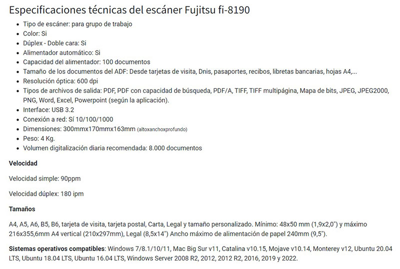 Fujitsu fi-8190